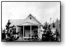 Exterior of historical hospital in Nakusp. The structure resembles a house.